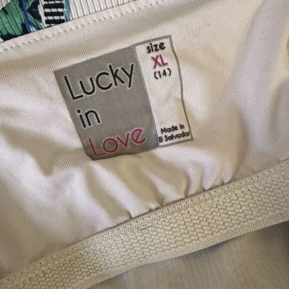 Lucky In Love Tank Paradise Print Tennis Pickleball Golf Womens XL - Picture 6 of 6